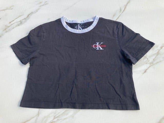 T-shirt court noir Calvin Klein Jeans XS, Manches courtes, Enlèvement ou Envoi, Comme neuf, Taille 34 (XS) ou plus petite