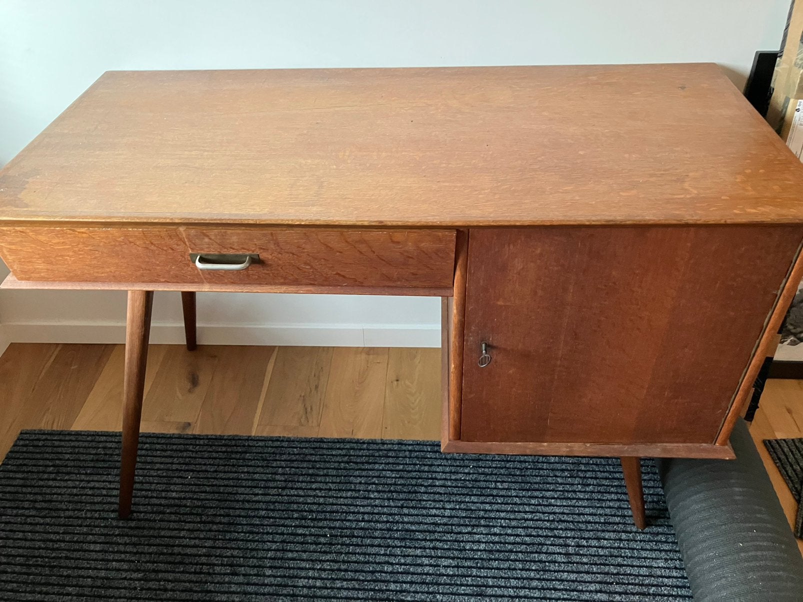 Vintage 50’ ladies desk, Ophalen, Met lades, Gebruikt, 120 cm