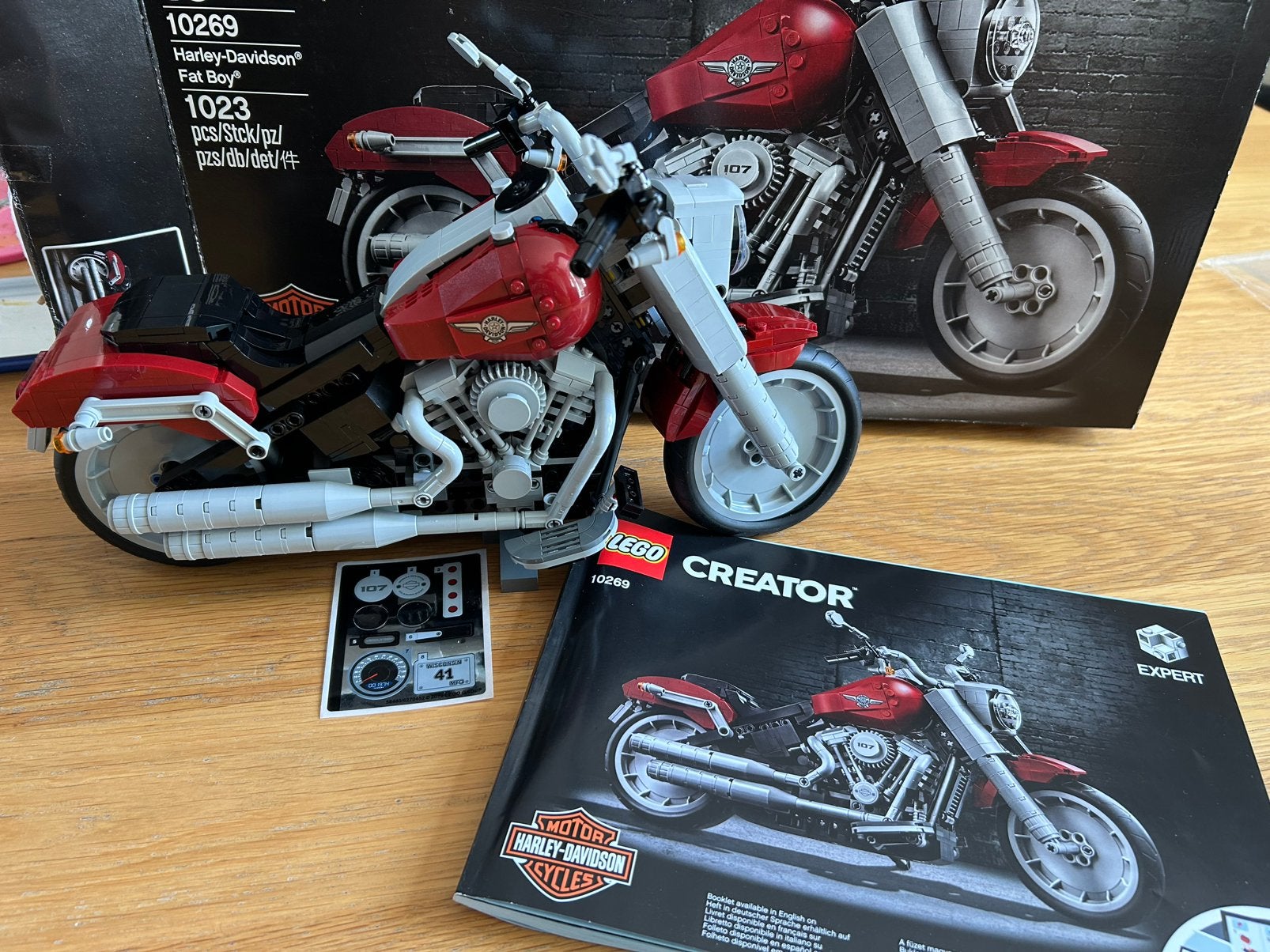 Lego Harley Davidson Fat Boy ( 10269), Inclusief instructies, Lego, Ophalen of Verzenden, Zo goed als nieuw