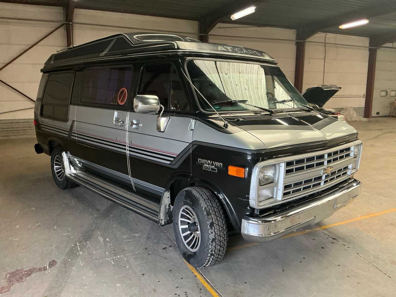 1985 Chevrolet Chevy Van 6.2 Diesel Oldtimer, Auto's, Automaat, Chevrolet, Bedrijf, Diesel