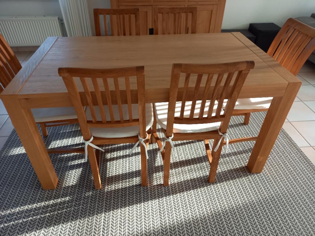 houten stoelen - teak - 7 stuks- 45 euro per stuk, Ophalen, Bruin, Teak, tijdloos, Zo goed als nieuw