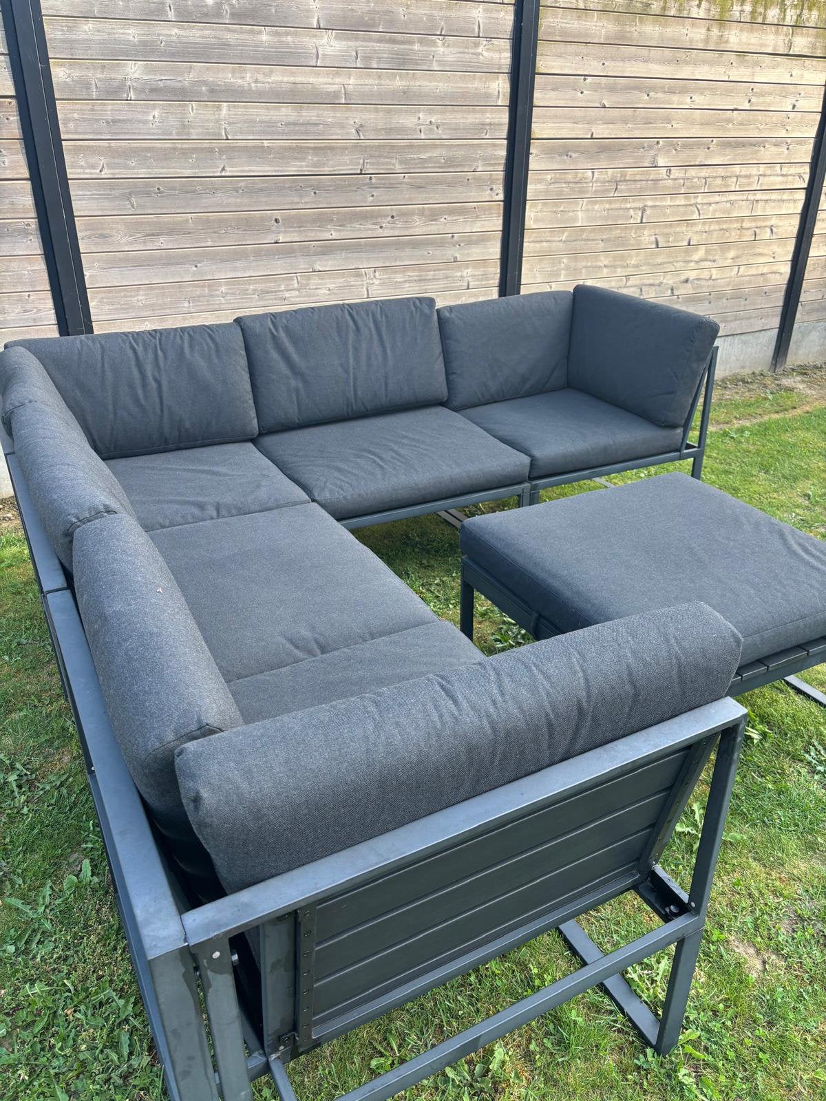 Loungeset 6-deling incl. kussens, Tuin en Terras, Tuinsets en Loungesets, Ophalen, Gebruikt, Bank, Loungeset