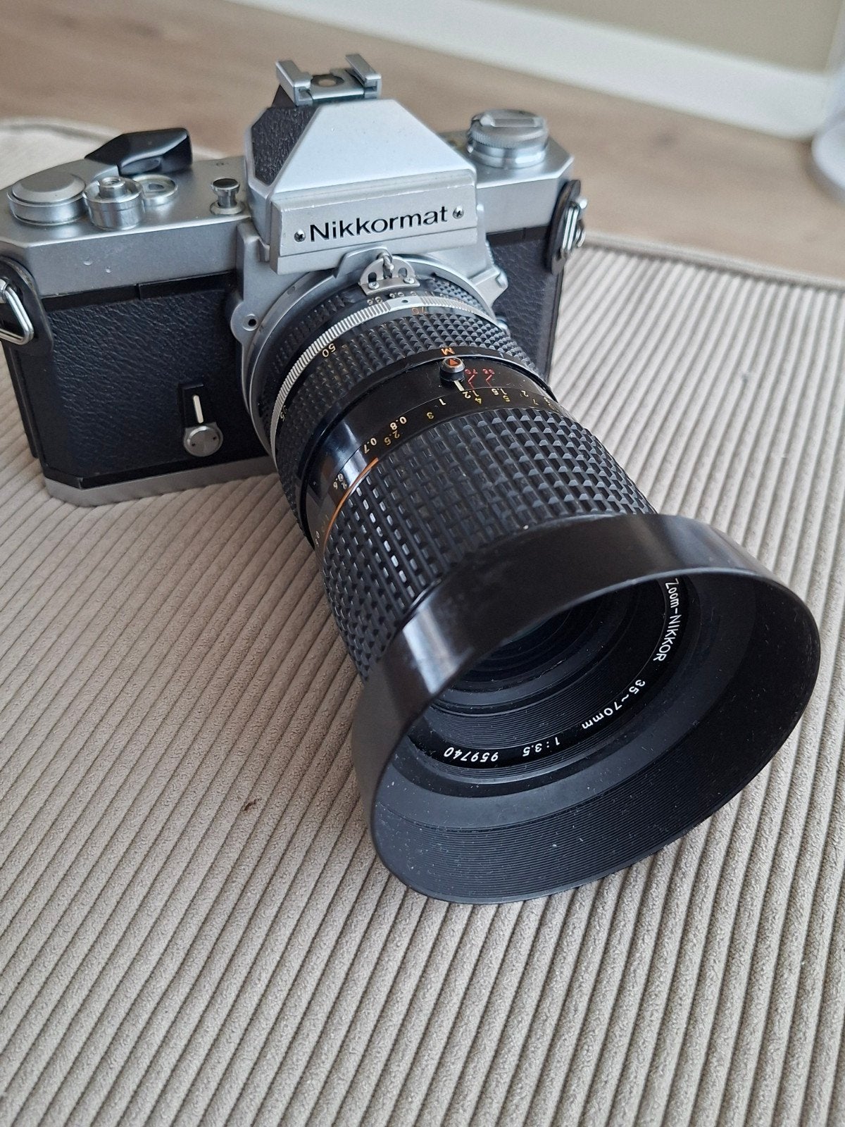 NIKKORMAT FT2+ NIKKOR 35- 70 + MACRO, TV, Hi-fi & Vidéo, Appareils photo analogiques, Enlèvement ou Envoi