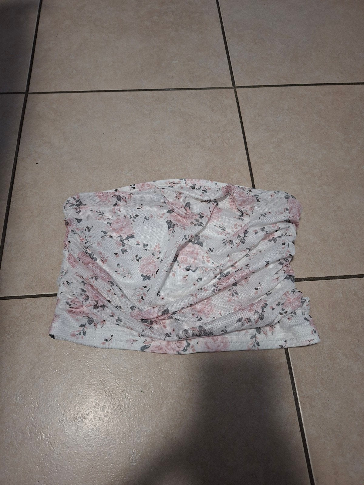 Top bandeau avec imprimé fleur,Shein, Kleding | Dames, Topjes, Ophalen, Zo goed als nieuw, SHEIN, Roze