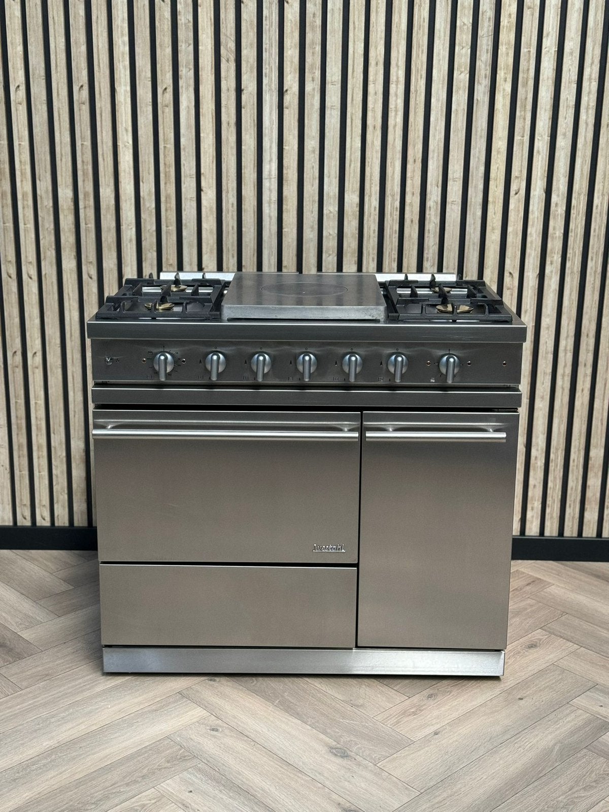 Lacanche Inox 100cm Gas + Hete Lucht + Coup de Feu, Electroménager, Enlèvement ou Envoi, Comme neuf, Gril, Électrique
