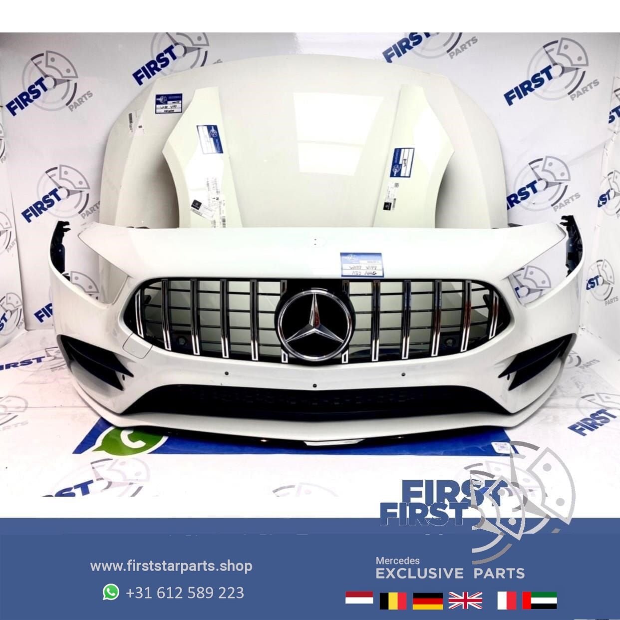 W177 V177 GT A35 AMG LINE VOORKOP WIT Mercedes A Klasse 2018, Auto-onderdelen, Gebruikt, -, Voor, Ophalen of Verzenden