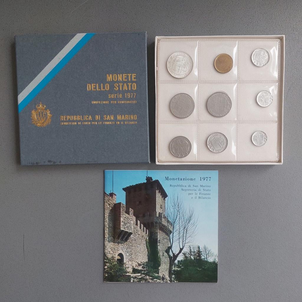 Muntdoos / Italië, San Marino / 1977 / 500 L (Zilver) / B.U, Ophalen of Verzenden, Italië, Losse munt, Zilver