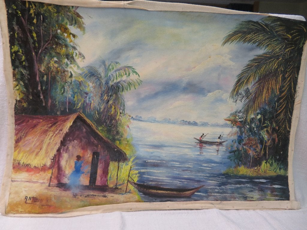 Art populaire congolais (1950/1960)-ANTZIM '65 (?) (Réf.100), Antiquités & Art, Enlèvement