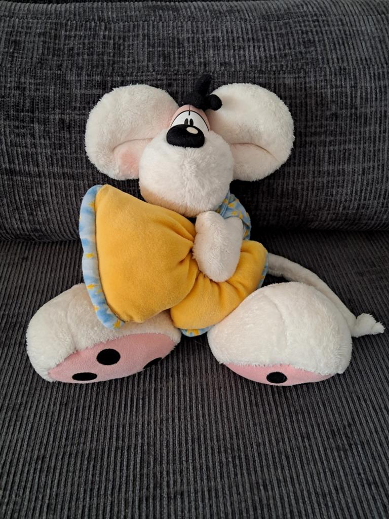 Peluche Diddl en pyjama 35 cm, Collections, Diddl, Utilisé, Peluche, Diddl, Enlèvement ou Envoi