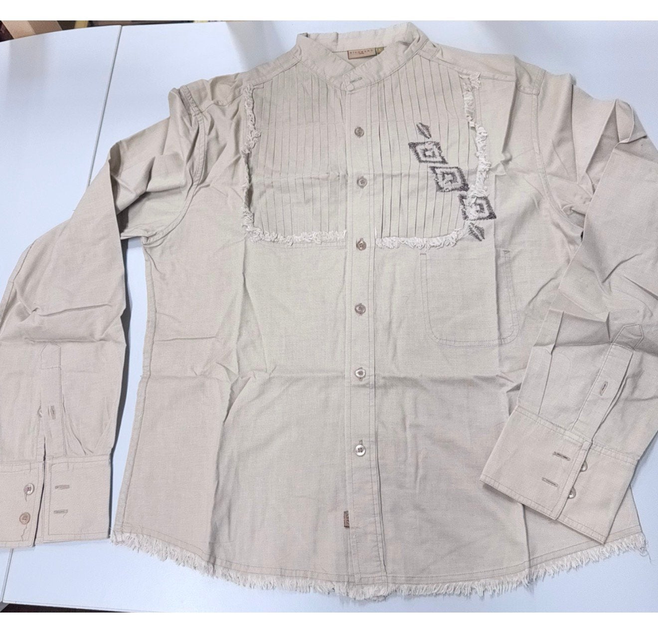 Chemise Richmond L western cowboy vintage beige, Enlèvement ou Envoi, Comme neuf, Beige, Tour de cou 41/42 (L)