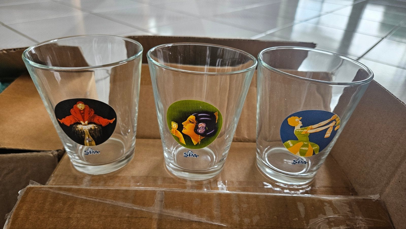lot de 18 ancien verres spa monopole ., Enlèvement ou Envoi