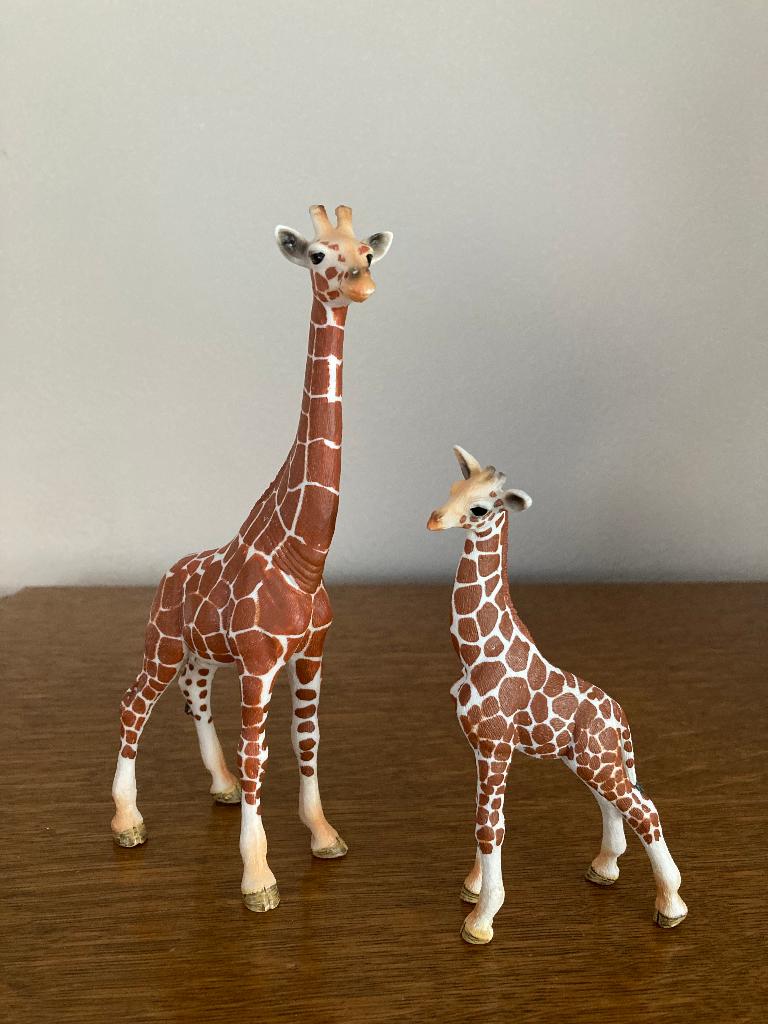 Giraf met jong, merk Schleich, Ophalen of Verzenden, Zo goed als nieuw, Overige soorten, Beeldje of Figuurtje