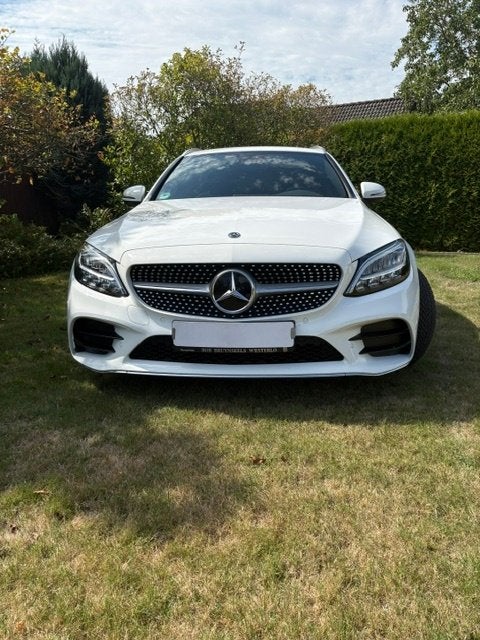 Mercedes C180 break AMG-line inklapbare trekhaak 55000km, Autos, Cuir et Alcantara, Achat, Noir, 5 portes