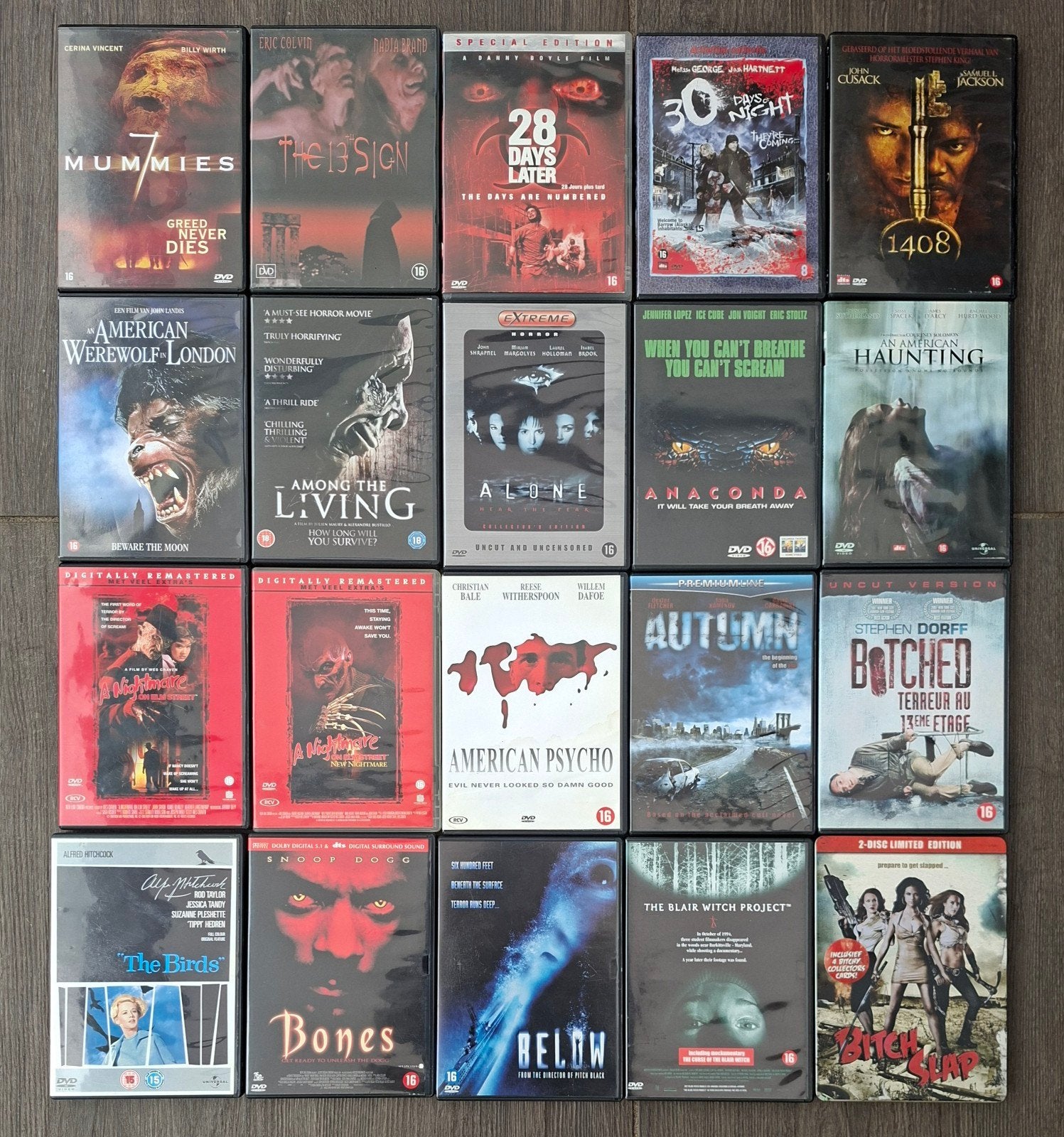 lot 167 Horror films, Ophalen of Verzenden, Engels, Nederlands