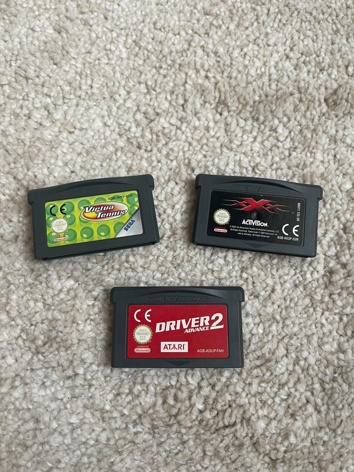 3x Game Boy Advance games / Driver 2, xXx & Virtua Tennis, Consoles de jeu & Jeux vidéo, Enlèvement ou Envoi, Utilisé