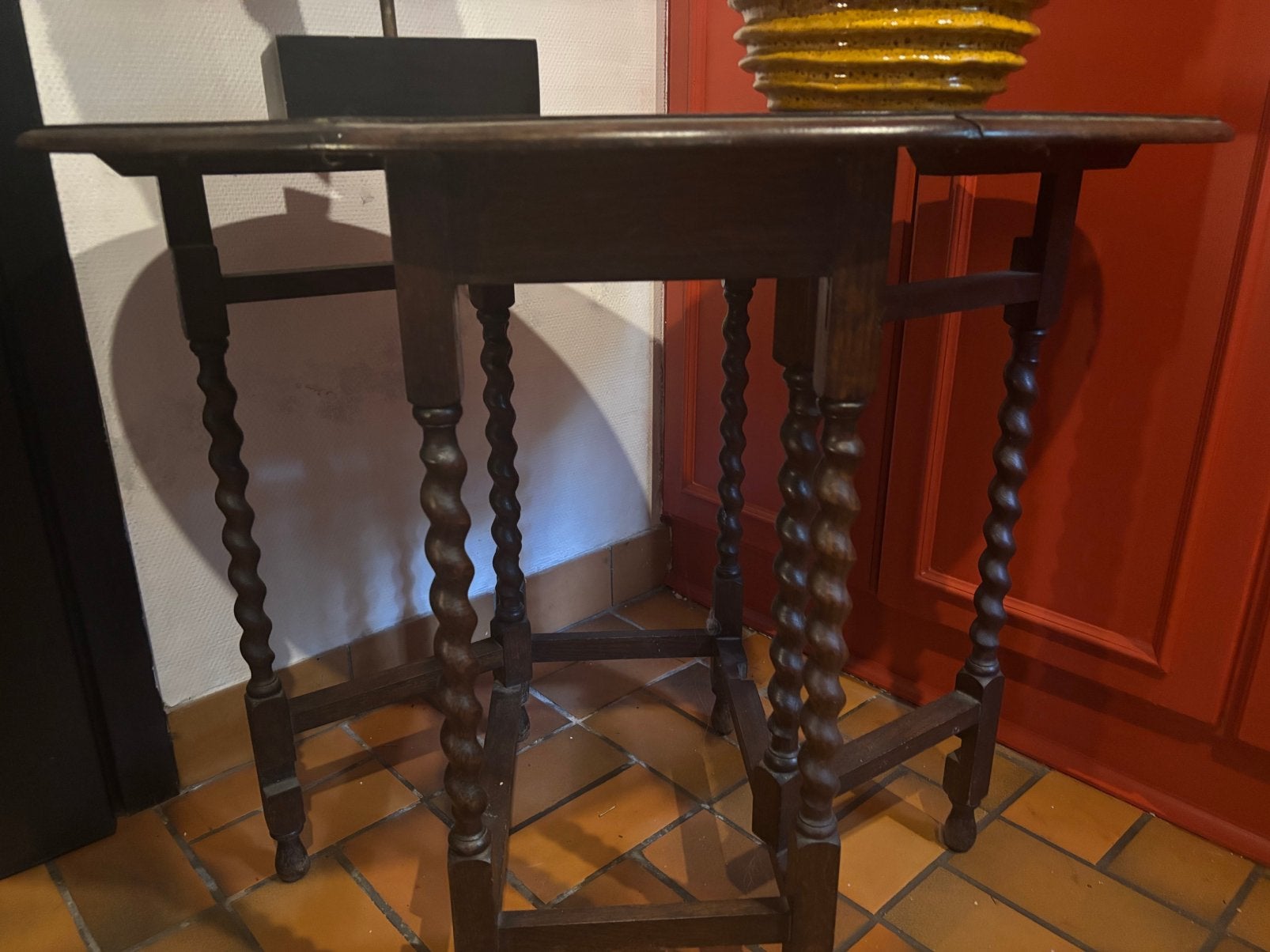 Antieke engelse klaptafel, Ophalen