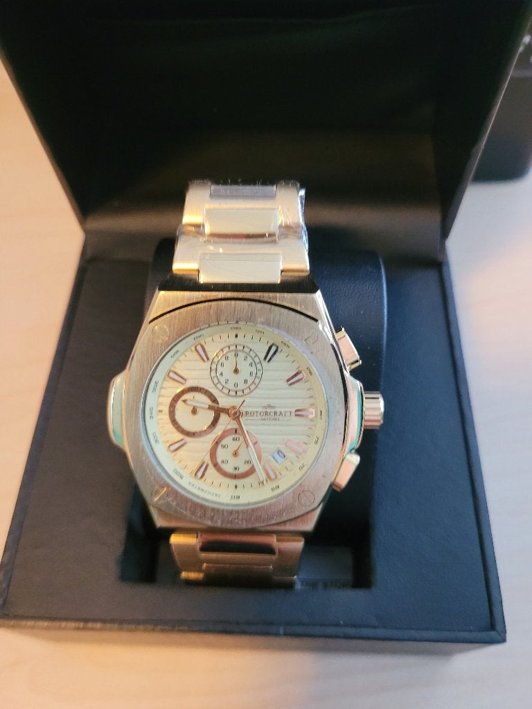 Rotorcraft Arcane Sport Chrono RC5005 t.w.v € 549-,, Bijoux, Sacs & Beauté, Montres de sport, Enlèvement ou Envoi, Étanche, Neuf