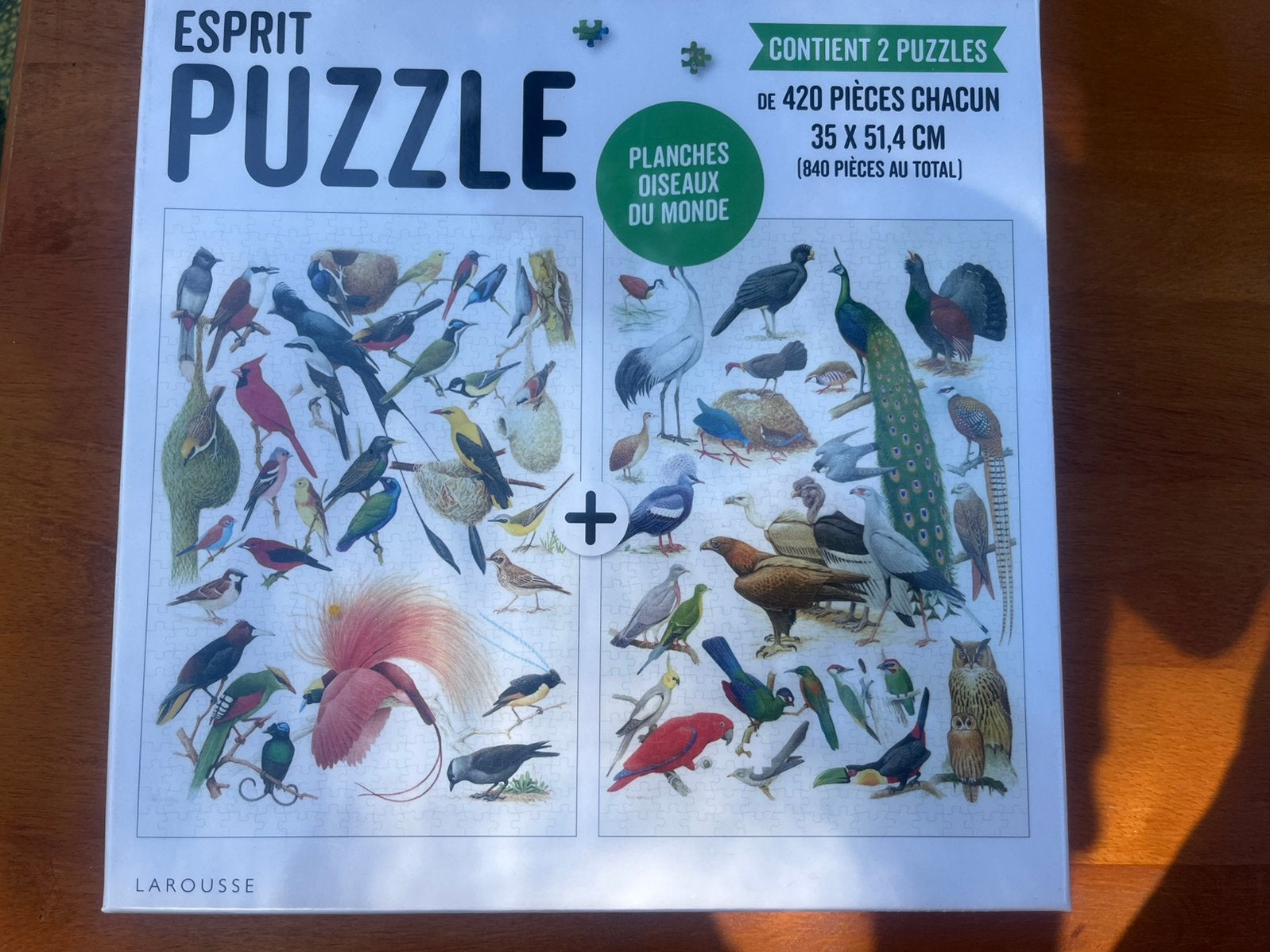 2 puzzels van 420 stukjes en boekje LAROUSSE NIEUW (verpakt), Enlèvement, Neuf