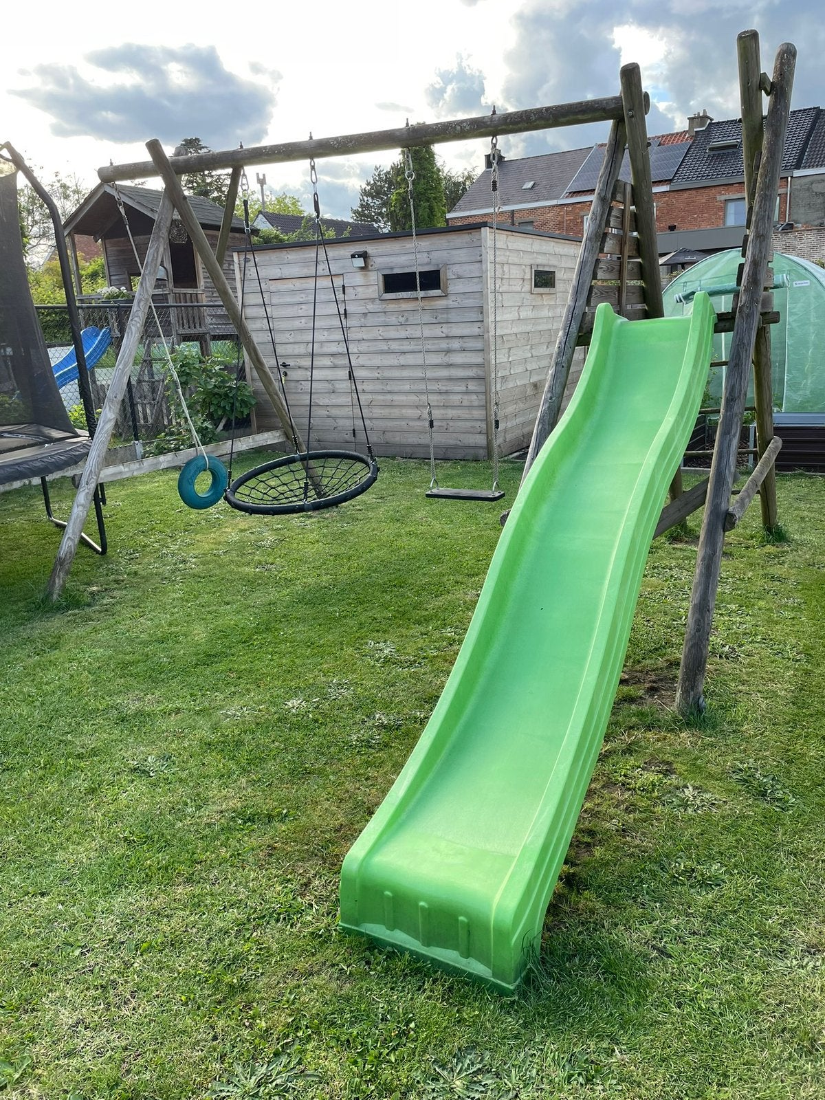 Glijbaan + schommel, Ophalen, Gebruikt, Schommel
