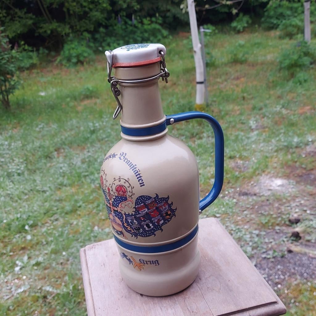 Keramische bierkruik/duits/2 liter/, Ophalen of Verzenden