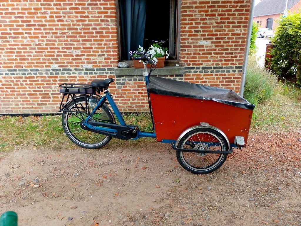 bakfiets met electrische ondersteuning (drie wielen), Vélos & Vélomoteurs, Vélos | Vélos avec bac, Autres marques, Enlèvement