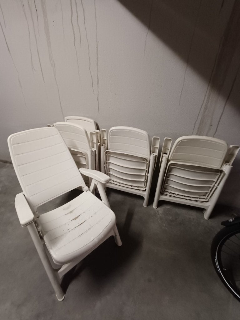 tuinstoelen, Enlèvement, Utilisé, Synthétique, Pliant