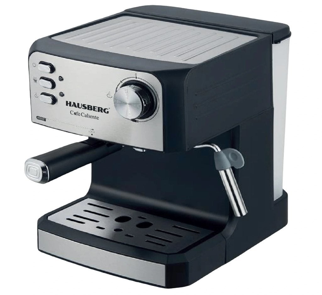 Hausberg Espressomachine RVS 20 Bar 1,6L Cappuccino Zilver, Elektronische apparatuur, Koffiezetapparaten, Verzenden, Stoompijpje
