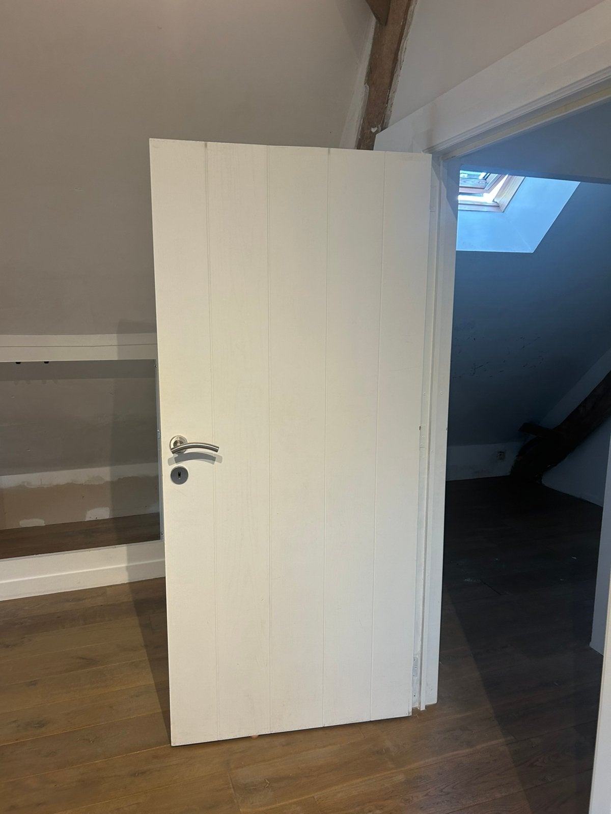 2 houten witte deuren (geschilderd), prijs per stuk, Moins de 200 cm, Porte intérieure, Enlèvement, Bois