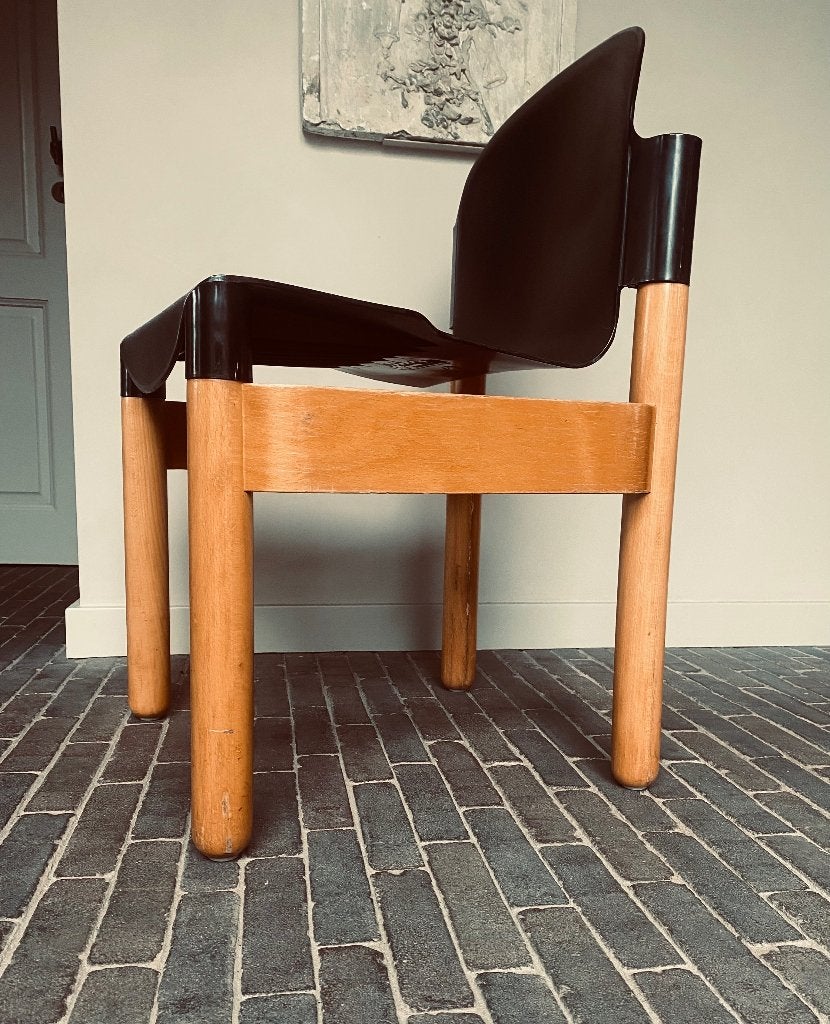 Thonet flex stoelen Gerd lange, Gebruikt, Zwart, Vintage, Vier