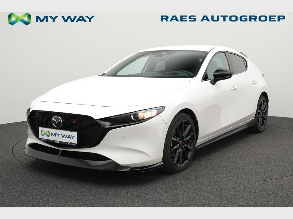 Mazda 3 Hatchback 3 Hatchback 2.0i e-Skyactiv-G Homura (no B, Auto's, Wit, Bedrijf, Handgeschakeld, Stadsauto