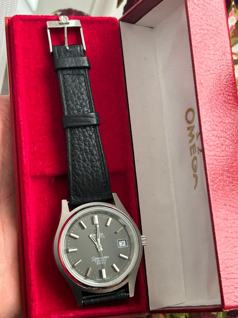 Montre Omega Seamaster Automatic, Montre-bracelet, Autres marques, Enlèvement ou Envoi, Cuir