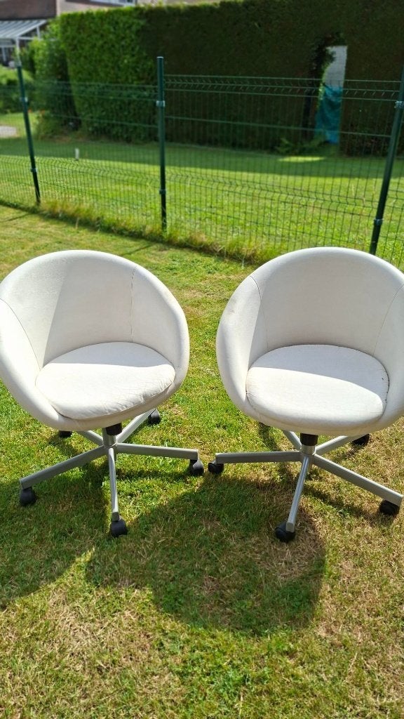 chaise de bureau, Enlèvement, Utilisé, Blanc, Chaise de bureau