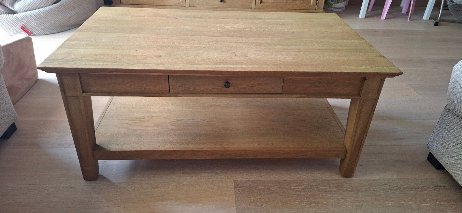 Table basse en chêne massif, Maison & Meubles, Enlèvement