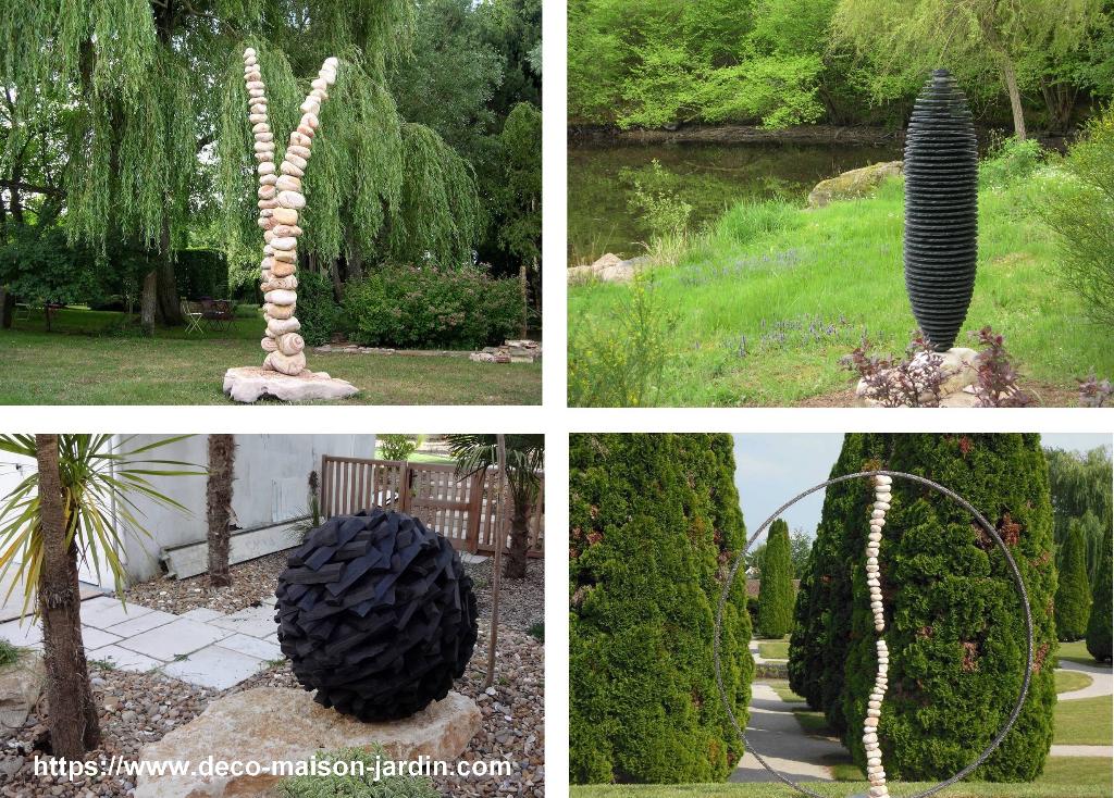 Sculpture Décoration Maison - Statue Jardin - Pierre  Métal, Enlèvement, Comme neuf, Bois