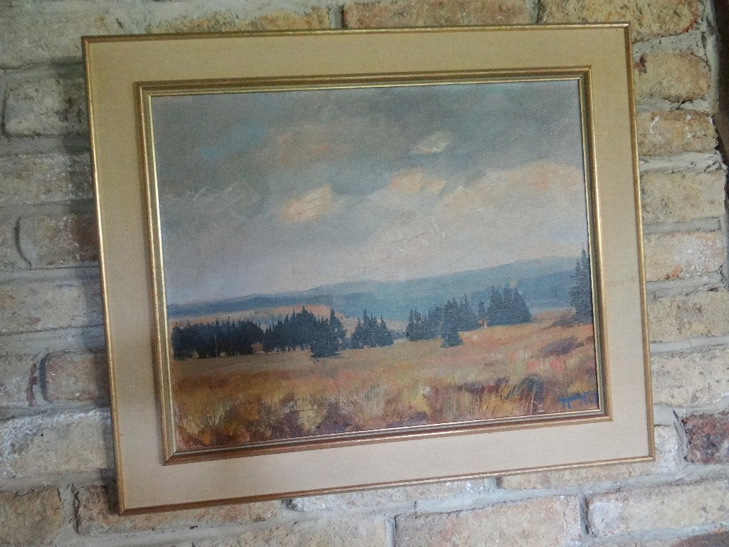 aquarelle HEINZ ? MARVILLE ? HOCK ? 1968 - peintre liégeois, Antiquités & Art, Enlèvement ou Envoi, Aquarelle