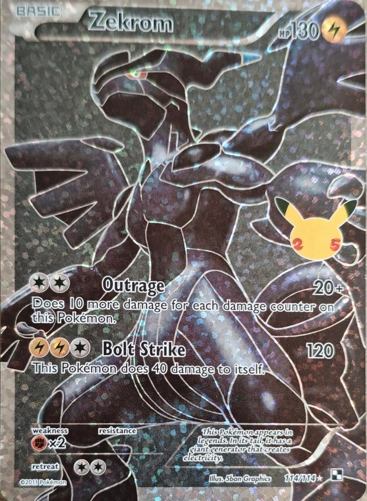 Pokémon Zekrom

114/114

Celebrations 25 jaar, Ophalen, Zo goed als nieuw, Losse kaart