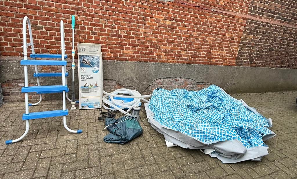 Intex buitenzwembad 3,05 meter met stofzuiger, Tuin en Terras, Ophalen, Gebruikt, Minder dan 80 cm, Rond