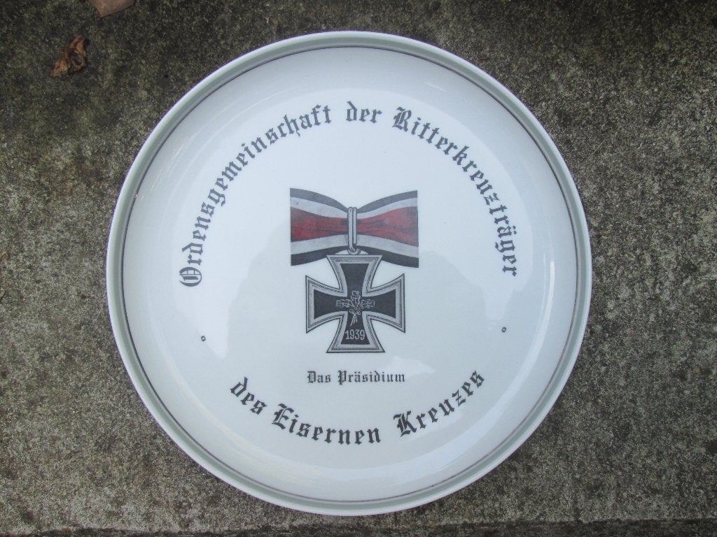 Wandbord Ritterkreuztrager ridderkruis met handtekening 1957, Enlèvement ou Envoi