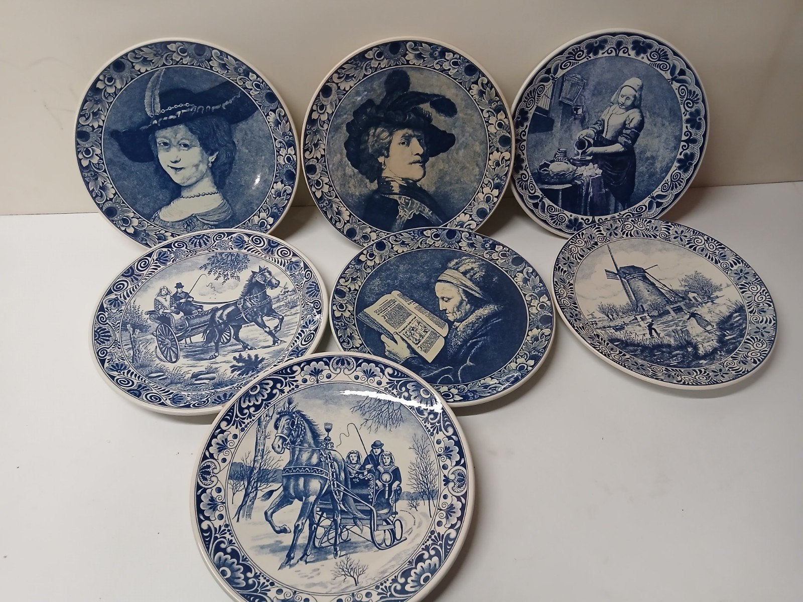 7 X  delft's blauw holland wandborden, Ophalen
