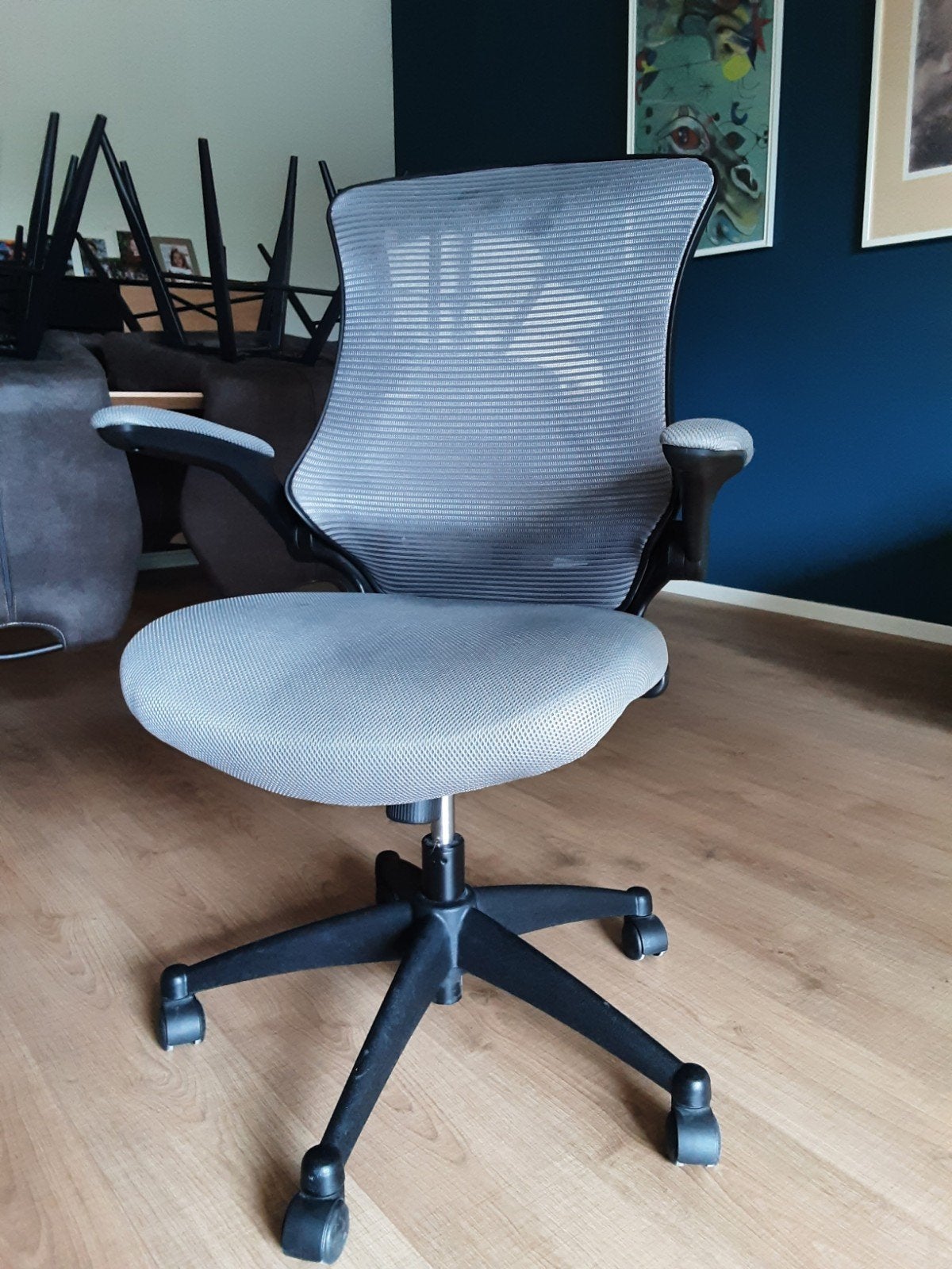 Dolphin - Design Bureaustoel - Mesh - grijs, Maison & Meubles, Gris, Enlèvement, Utilisé, Chaise de bureau