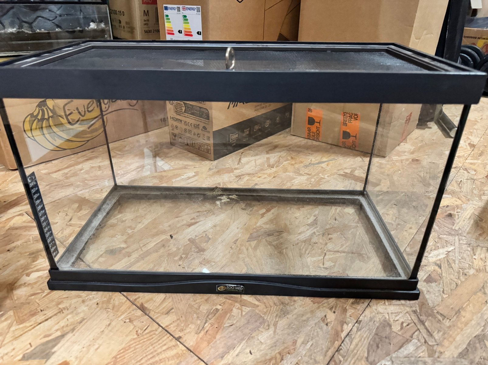 Terrarium met uitschuifbare bovenkant, Dieren en Toebehoren, Ophalen, Zo goed als nieuw, Terrarium of Paludarium
