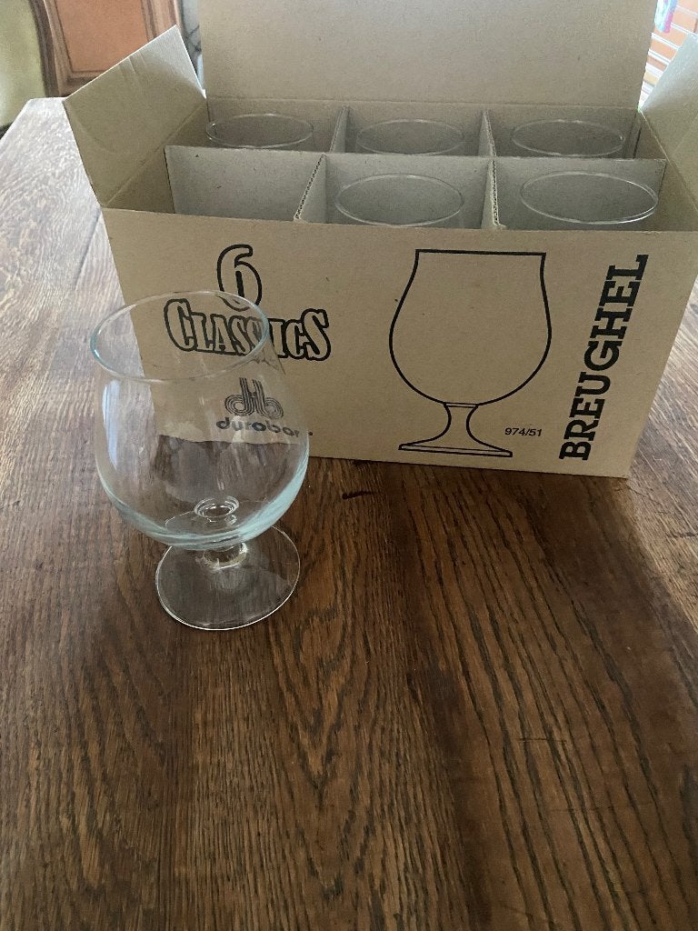 Lot de 6 verres à bière Durobor Breughel 5cl  Neufs en boîte, Enlèvement ou Envoi, Neuf, Verre à bière