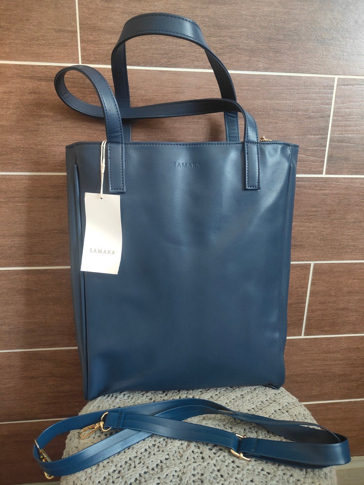 Sac cabas - Samara bleu marine, Enlèvement ou Envoi, Neuf, Bleu, Sac à bandoulière