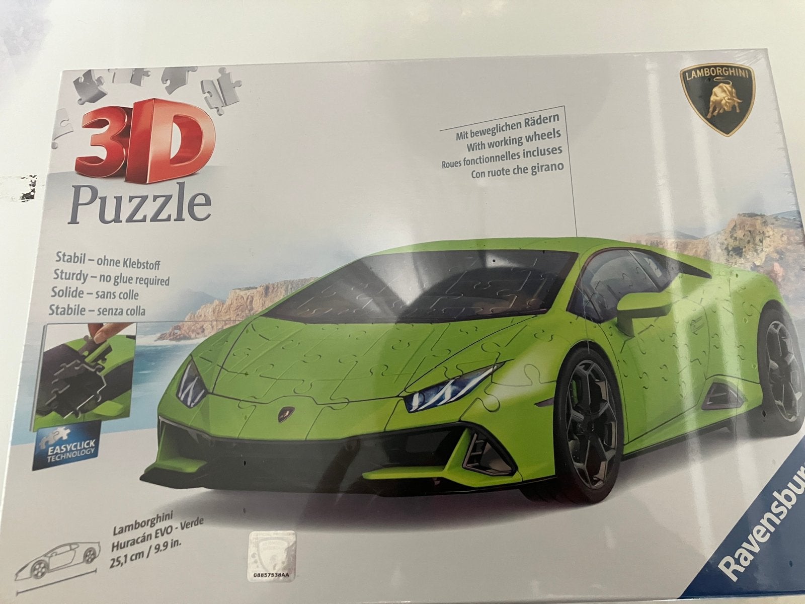 3D puzzel lamborghini, Ophalen of Verzenden, Meer dan 50 stukjes, Nieuw, 6 jaar of ouder