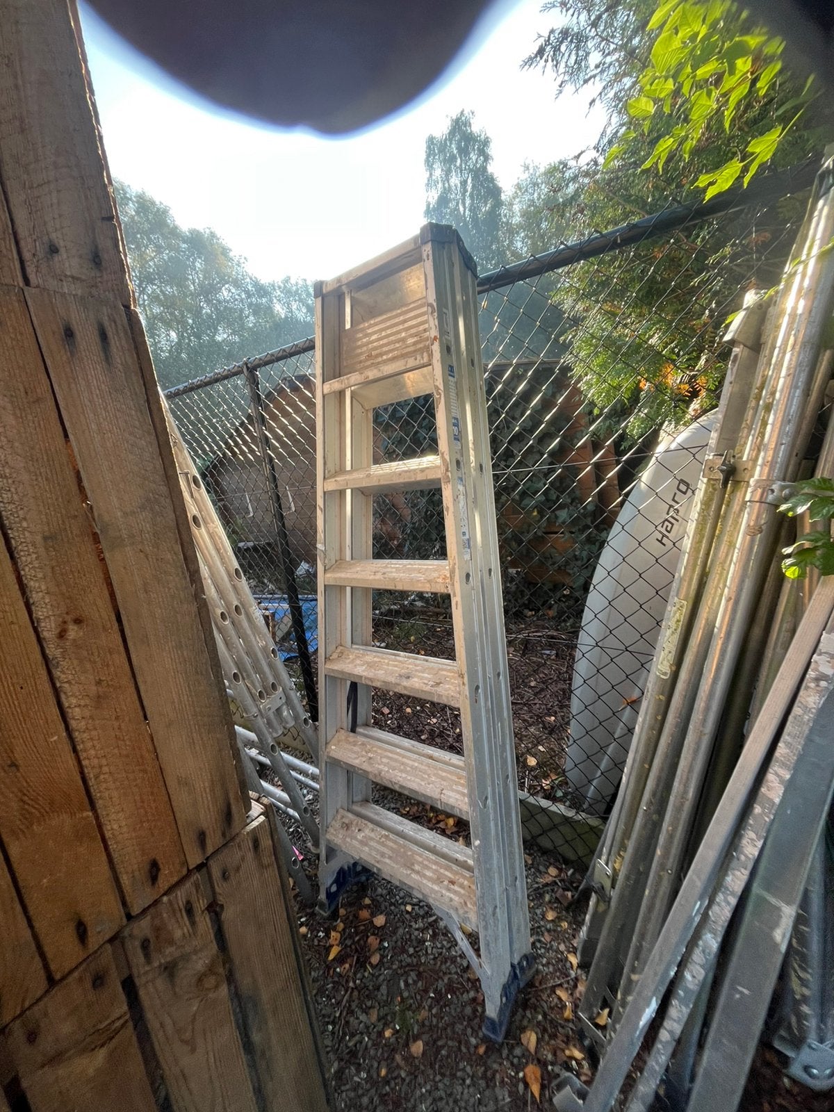 Trapladder professioneel 7 treden, Ophalen, Zo goed als nieuw