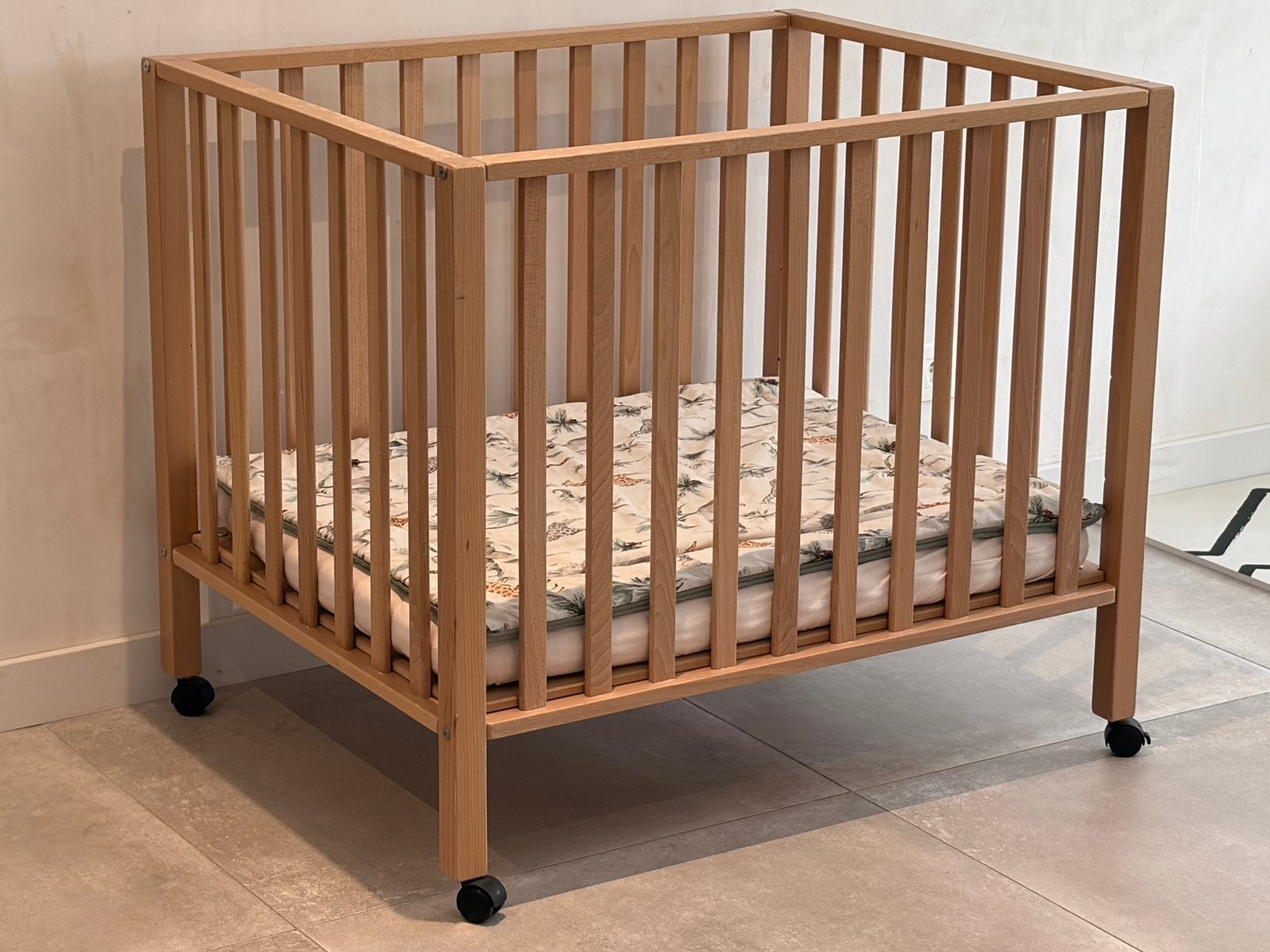 Pericles box naturel hout, Kinderen en Baby's, Babyparken, Ophalen, Gebruikt, In hoogte verstelbaar