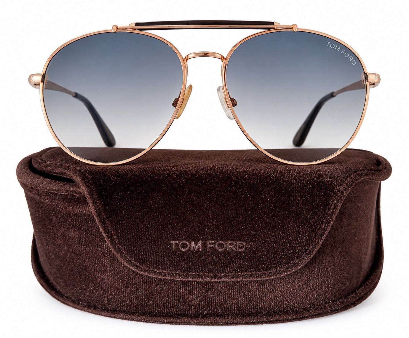TOM FORD PILOTEN ZONNEBRIL, KLEUR GOUD, NEW €340,-, Autres marques, Enlèvement ou Envoi, Autres couleurs, Comme neuf