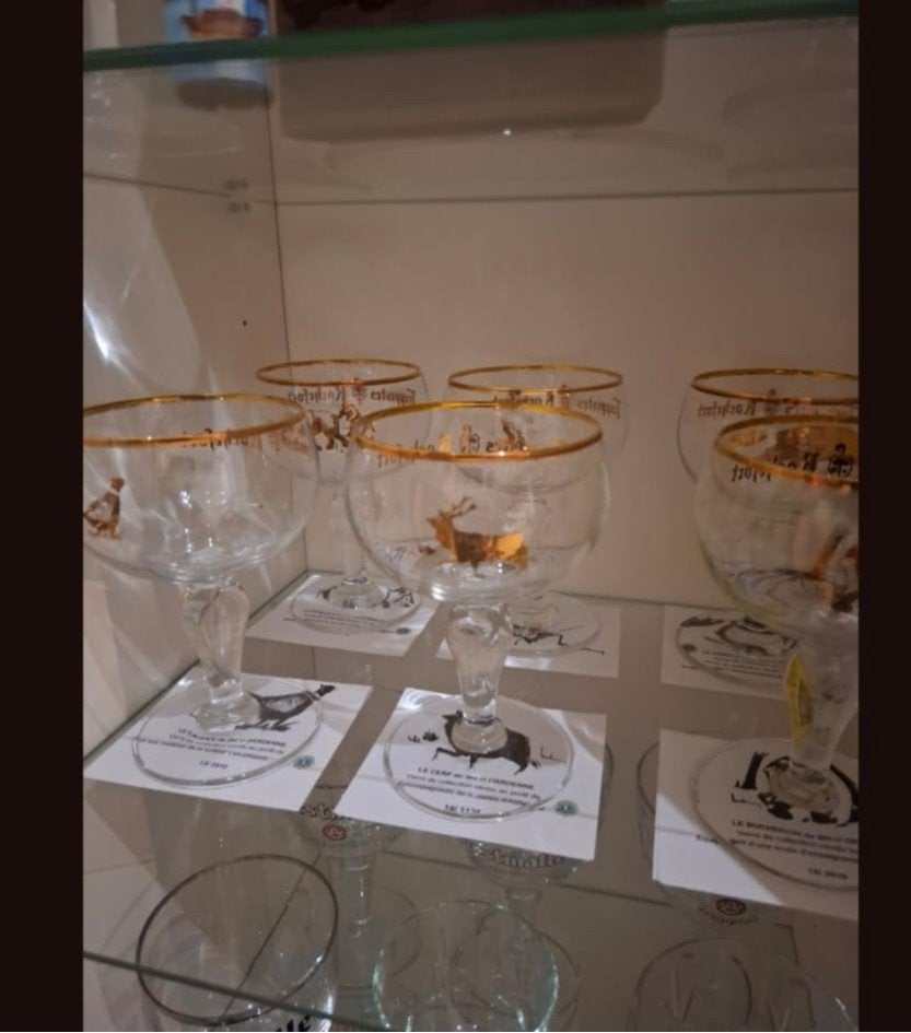 6-delige collectie Rochefort Trappisten-glazen, Verzamelen, Glas en Drinkglazen, Nieuw, Bierglas, Ophalen