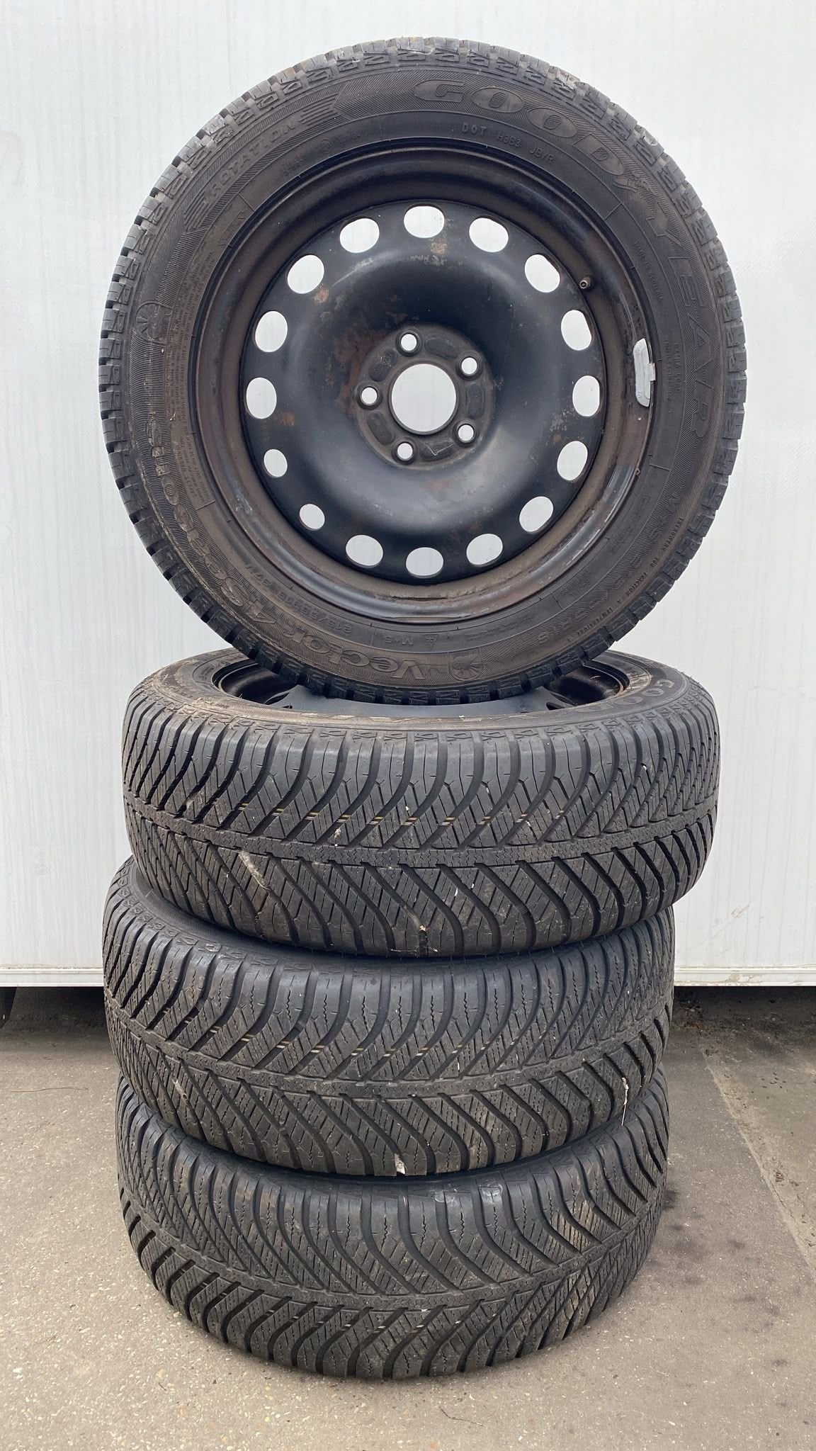 Ford Transit Connect Allseason Banden Set 215-55-16 5x108, Auto-onderdelen, Gebruikt, -, -, Banden en Velgen