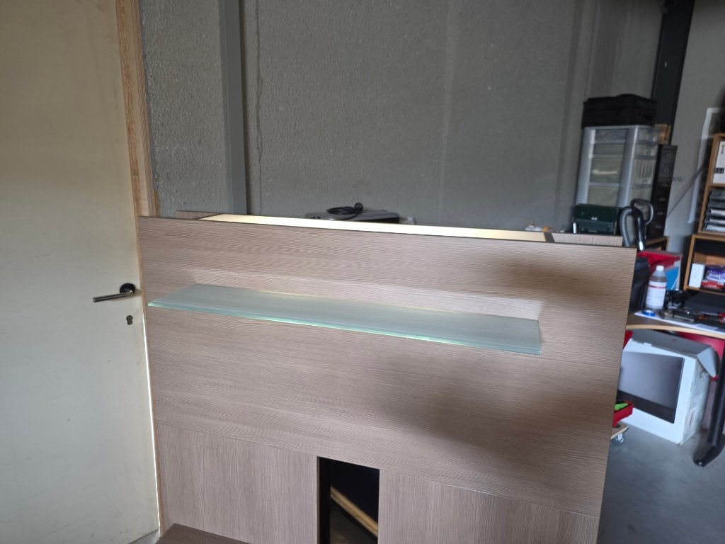 TV meubel met verlichting, Ophalen, Gebruikt, 100 tot 150 cm, 100 tot 150 cm